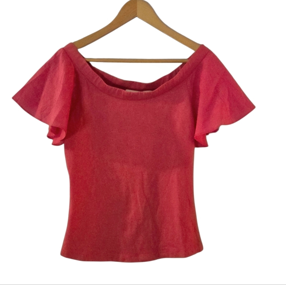 NWT Anthropologie Maeve Off The Shoulder Flutter Blouse Size XS - Picture 3 of 8